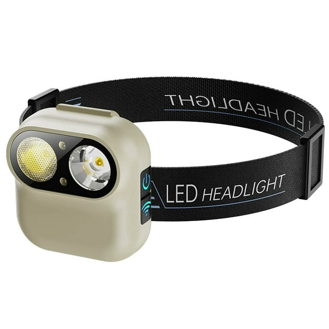 Hearth & Gear Phare à Chapeau Rigide à DEL avec Capteur de Mouvement Lampe Frontale à DEL Rechargeable Lampe Frontale à DEL Lampe Frontale Réglable Phare à DEL Accessoires d'Extérieur pour la Randonnée le Camping le Cyclisme le Travail Extérieur