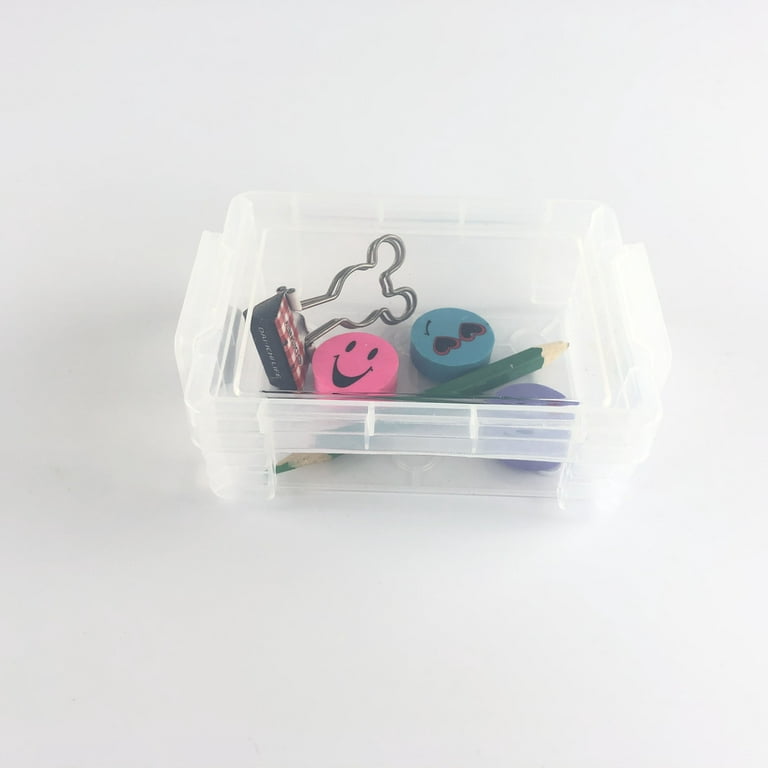 Pen+Gear Plastic Storage Box with Lid, Medium, White