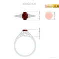 thumbnail image 5 of ANGARA Lab Grown 1 Ct Aeon Vintage Inspired Ruby Engagement Ring with Milgrain for Women in 14K White Gold (Size-7x5mm) | July Birthstone, Anniversary, Jewelry Gift for Women | Lab-Grown Ruby Ring, 5 of 7