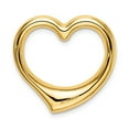 thumbnail image 3 of Real 14kt Yellow Gold Polished Heart Chain Slide; for Adults and Teens; for Women and Men, 3 of 4