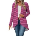 thumbnail image 2 of Cardigans for Women Lightweight Short Sleeve Ladies Summer Cardigans with Pocket Causal Open Front V Neck Outerwear Hot Pink L, 2 of 7