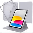 thumbnail image 1 of Funda giratoria para iPad 10ª Gen 10.9” con Porta Lápiz (Parte Trasera Rígida, Color Gris), 1 of 2