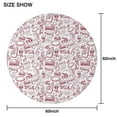 thumbnail image 6 of Red Football Event Elements Pattern Round Tablecloth 60"x60",Wrinkle Wipeable Table Cloth for Kitchen Dining Room Picnic Patio Party, 6 of 6