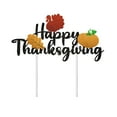 thumbnail image 2 of Happy Thanksgiving Cake Topper Cake Toppers Thanksgiving Turkey Pumpkin Maple Leaf Thanksgiving Theme Birthday Party Supplies 1Pc Cake Inserts Easy To Use, 2 of 7