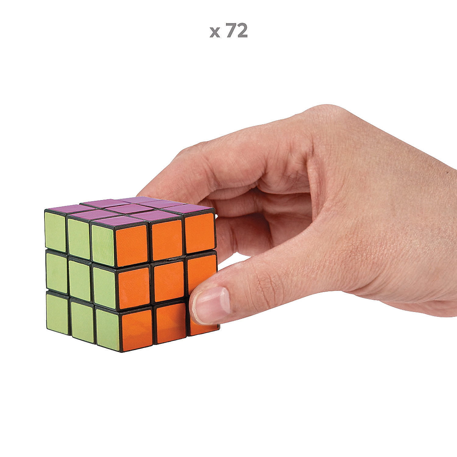 Bright Mini Puzzle Cubes Bulk 72 Pc