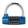 thumbnail image 1 of 5 Digit Code Lock Padlock U shaped Suitcase Door Combination Lock Blue, 1 of 8