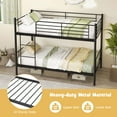 thumbnail image 4 of Costway Metal Twin Over Twin Bunk Bed with Built-in Ladder Safety Guardrail Black, 4 of 9