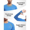 thumbnail image 4 of NELEUS Mens Plus Size UPF 50+ Sun UV Protection Shirts for Fishing Hiking Workout Long Sleeve with Thumb Hole,Light Blue,US Size 2XL, 4 of 12