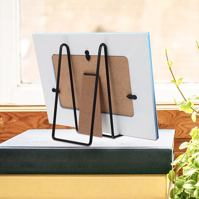 unbranded 2Ud Soporte De Caballete Para Platos En Hierro Negro Funcional Y De Estilo Moderno