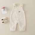 thumbnail image 5 of Yammkia Baby Denim Overall Toddler Soft Cute Workwear Bib Pants Jeans Jumpsuit 0-18M (Light Yellow,6-12 Months), 5 of 5