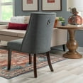 thumbnail image 3 of Powell Adler Upholstered Dining Chairs - Espresso with Gray - Set of 2, 3 of 11