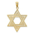 thumbnail image 4 of Auriga Fine Jewelry 10K Yellow Gold Solid Polished Star of David Charm for Women (L-38 mm, W-25 mm), 4 of 6