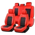 thumbnail image 3 of Car Seat Cover for Toyota Tacoma Trd Pro 2015-2023, Red Car Seat Covers, Waterproof PU Leather 5 Piece Full Set Easy to Clean and Install Suitable for All Seasons, Airbag-Compatible, 3 of 10
