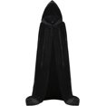 thumbnail image 1 of Aricy Capa larga de terciopelo con capucha unisex con capucha Disfraces de Halloween Navidad Cosplay 43-71 pulgadas, 1 of 4