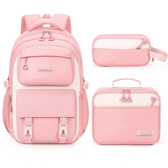 Soda Candy 3PCS Kids Backpack Set Water Resistant School Bookbag for Girls with Lunch Bag & Pencil Case