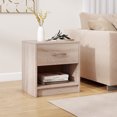 thumbnail image 4 of Costway Modern Nightstand Bedside Table with Drawer Open Storage Shelf for Small Spaces Natural, 4 of 10