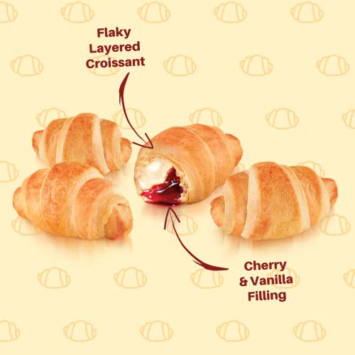 Mini Croissant Pouches, Cherry & Vanilla Filling, Individual Size Snack ...