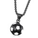 thumbnail image 4 of Collar moderno y versátil Sonducket con colgante de fútbol acero de titanio, 4 of 6