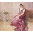 thumbnail image 2 of Karl Mediz 16x15 Black Ornate Wood Framed Double Matted Museum Art Print Titled - The Purple State Dress. Mrs. Von Birkenreuth (1891), 2 of 5