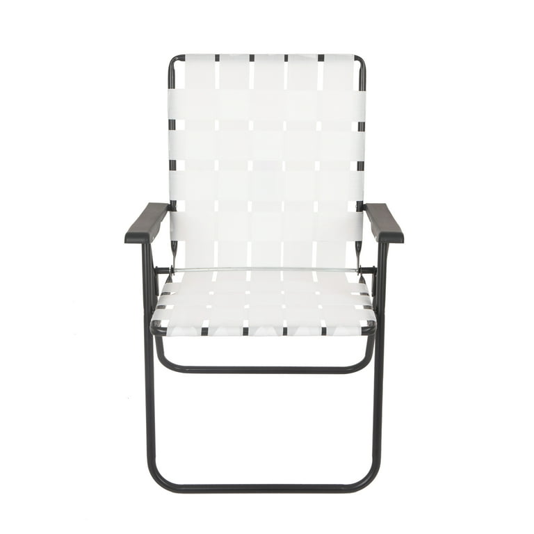Mainstays Folding High Back Web Chair White Walmart