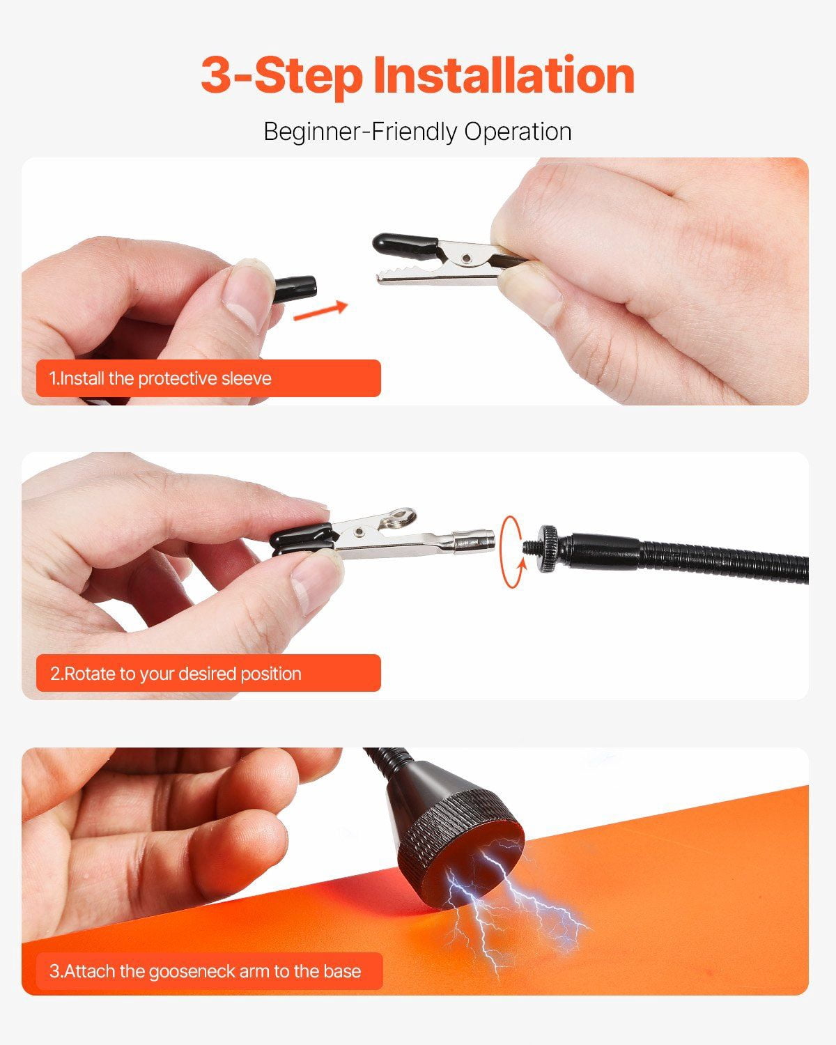ESD Safe Helping Hands for Soldering | 4 Rotatable Arms with Magnifier for Precision Work