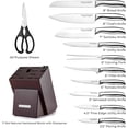 thumbnail image 2 of Zulay 12 Piece Stainless Steel Knife Set with Block and Sharpener - Sharp Knife Block Set with Built In Sharpener - Kitchen Knife Set With Block - Rust Proof Knife Set Stainless Steel, 2 of 11