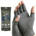 thumbnail image 1 of Arthritis Gloves with Grips - Men & Women Textured Fingerless Compression - Open Finger Hand Gloves for Rheumatoid and Osteoarthritis - Arthritic Joint Pain Relief for Computer Typing, 1 of 6