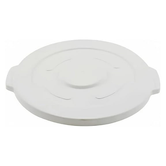 Trash Can Lid - 20 Gallon White NSF Certified Replacement Lid - Durable Plastic Cover for Commercial & Residential Use - Fits Standard 20-Gallon Trash Cans