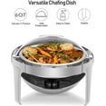 thumbnail image 3 of Ktaxon Roll Top Chafing Dish for Buffet, 6 Quart Stainless Steel Buffet Set, Chafers and Warmers Sets for Party, Catering, Wedding, Banquet, Graduation, 3 of 6