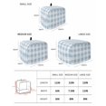 thumbnail image 3 of Blue Checkered Toaster Cover 2 Slice, Blue White Buffalo Plaid Dustproof Bread Machine Oven Cover with Storage Pockets, Fits Most Kitchen Toasters Protector, 3 of 5