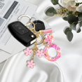 thumbnail image 4 of TRAHOO-Resin Alphabet Initial Letter Keychain Tassel Flower Pendant Key Ring for Purse Handbag Car Keys, 4 of 4