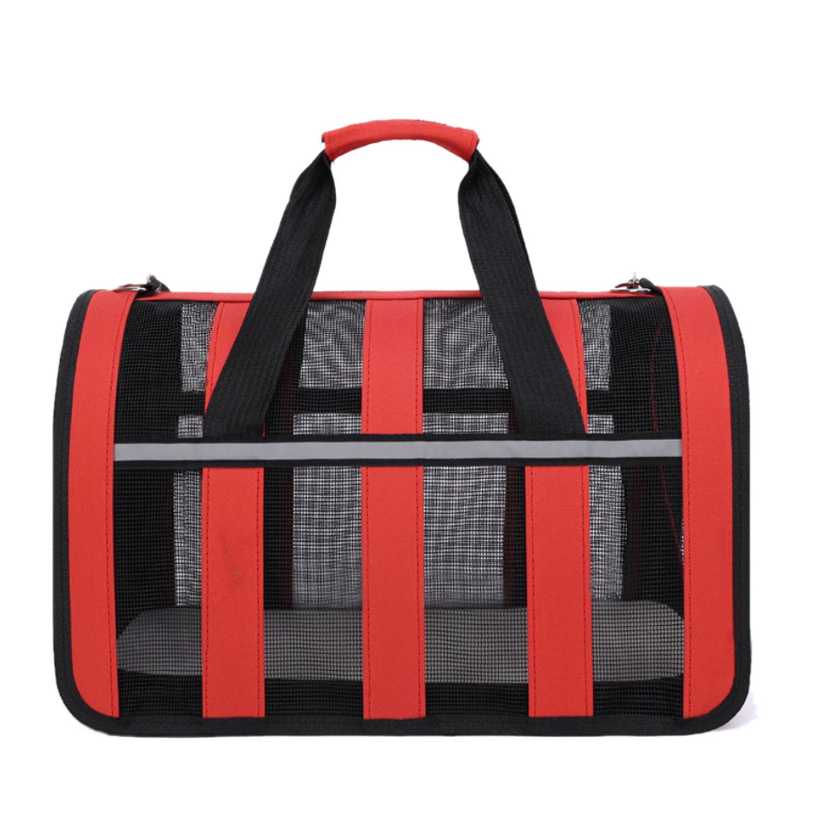 Breathable Mesh Pet Travel Carrier/Bag for Cats/Small Dogs 34X24X3 cm Red