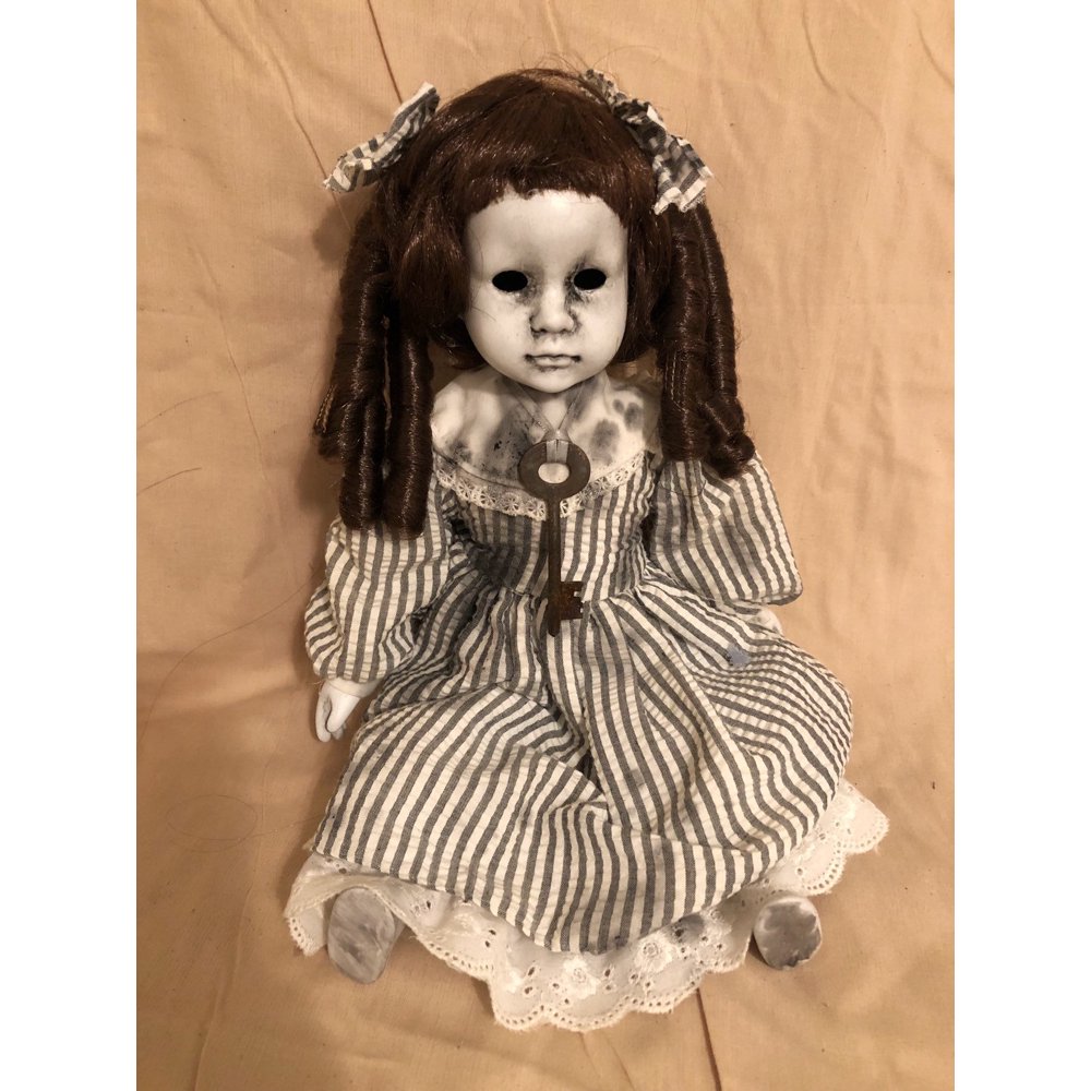 OOAK Sitting Hollow Eyes Old Key Creepy Horror Doll Art by ...