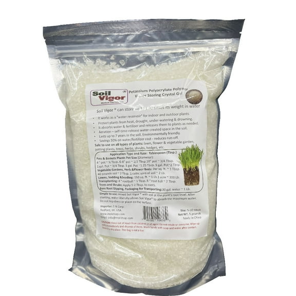 Potassium Polyacrylate Keep Moisture and Regulate The ph of Soil for Plant 5 Pounds