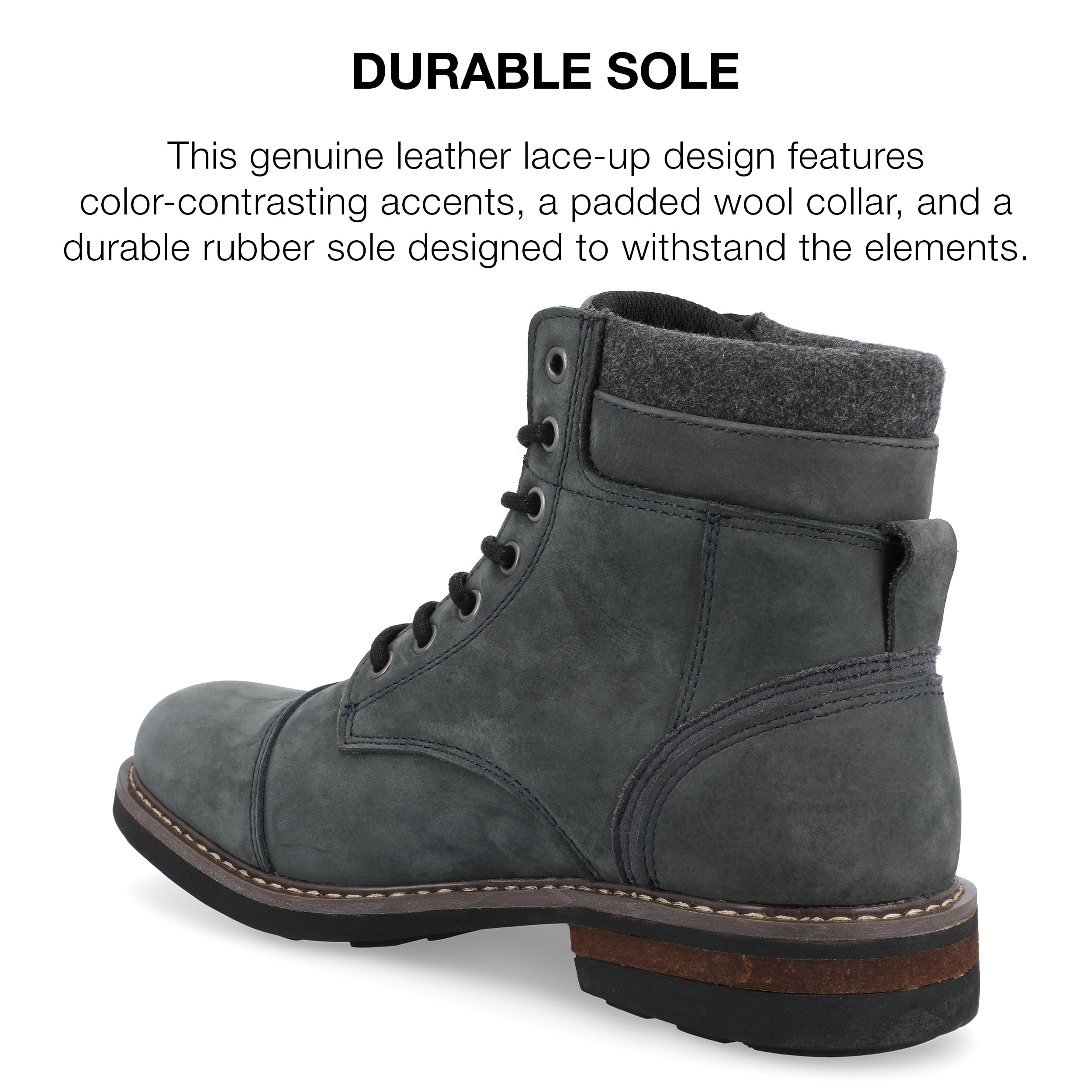 Territory Mens Yukon Wide Width Tru Comfort Foam Lace-up Cap Toe Ankle Boot