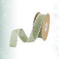 thumbnail image 2 of Roll of 10 Yards Linen Ribbon Festive Gift Wavy Brim Packing Ribbon DIY Fresh Flower Wrapping Accessories for Party Home Office (Green), 2 of 6