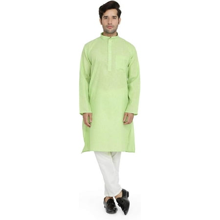 

Royal Kurta Mens Cotton Kurta Pyjama Set Green 40
