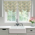 thumbnail image 4 of Vintage Flowers Tie Up Curtains for Windows, Balloon Window Shades, Spring Yellow Green Floral Country Leaves Birds Kitchen Window Treatments Roll Up Curtain for Basement/Nursery 52"x45", 4 of 8