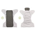 thumbnail image 3 of Inserciones de pañales para bebés Bolsillo de carbón de bambú Forro para pañales Forro portátil de viaje reemplazable Fundas de tela de microfibra para niños 8 piezas Vogacara BA000357-02, 3 of 7