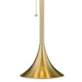 thumbnail image 4 of 24" Bellflower Table Lamp - Gold Tulip Base, Beige Drum Shade (14x14") - Modern/Transitional Bedside & Living Room Lighting, 4 of 5