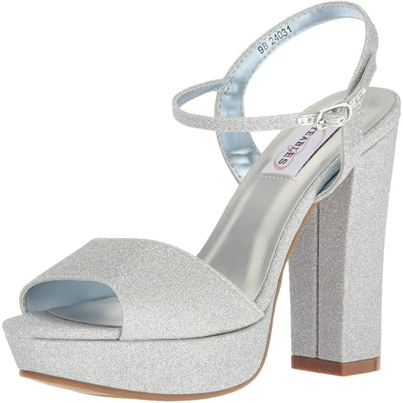 dyeables, inc womens women's whitta platform dress sandal, silver, 6.5 m us