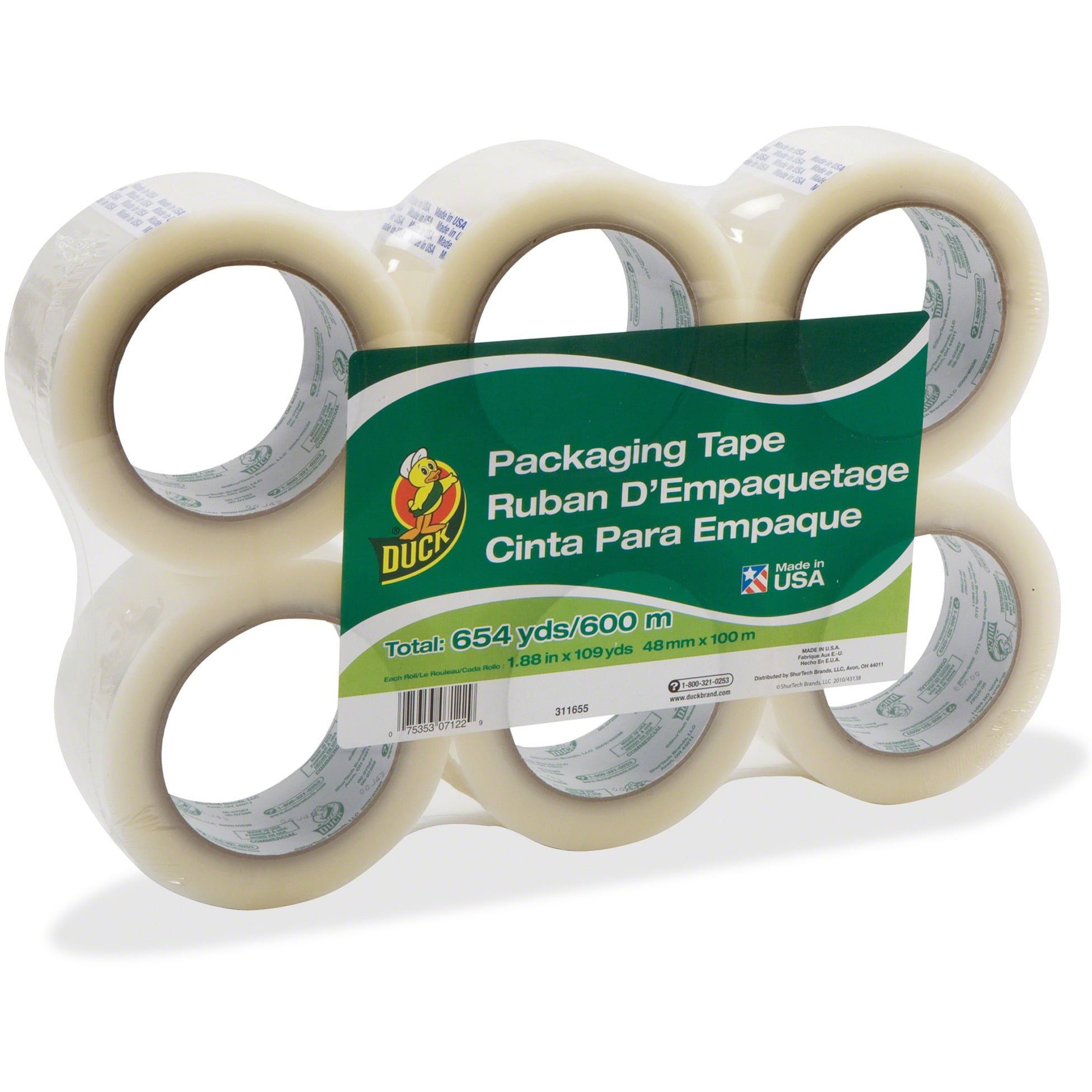 Duck Brand Standard Grade Packing Tape Clear 6 Pack Quantity duck-brand-standard-grade-packing-tape-clear-6-pack-quantity