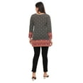 thumbnail image 2 of Maple Clothing Short Kurta Top Tunic Women's Printed India Clothing (Black, XL), 2 of 6