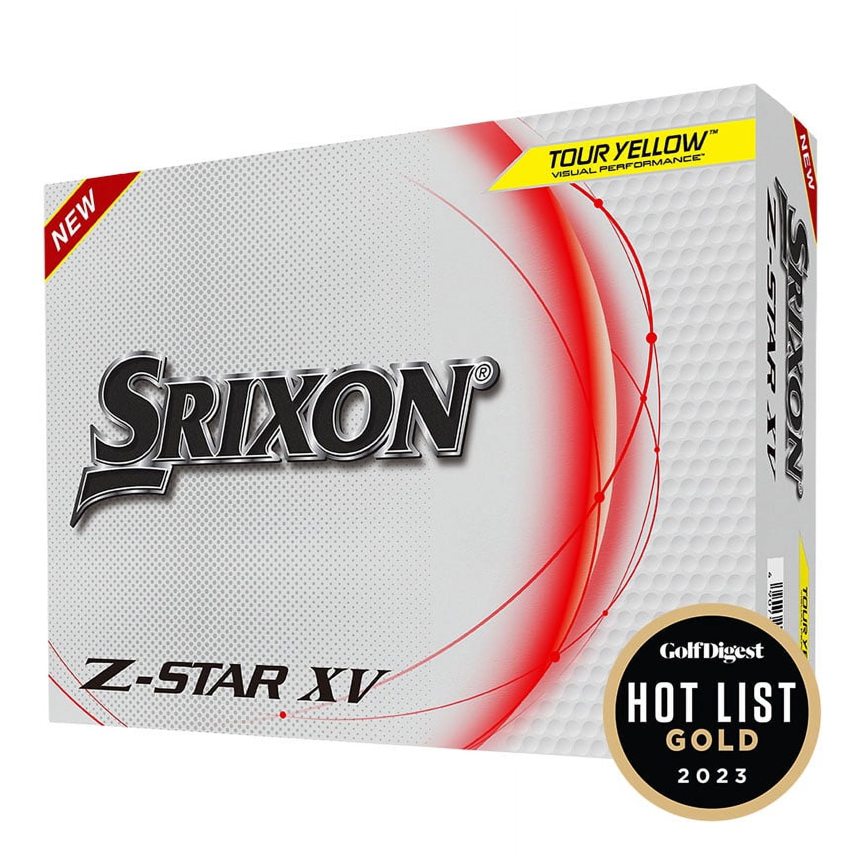 (2 pack) Srixon Z-Star XV Golf Balls, Yellow, 12 Pieces