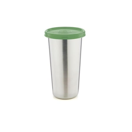 Signora Ware Stainless Steel Mini Tumbler/Food Storage with Lid 300Ml), Set of 1, E Green