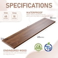 thumbnail image 2 of Kaboon 45inch Floating Shelves for Wall 10" D x 45" W Set of 2, Dark Walnut, 2 of 6