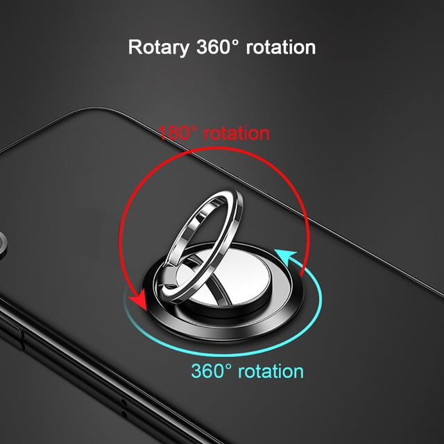 Soporte de anillo para teléfono celular, soporte magnético para teléfono, soporte para dedo con rotación de 360°, agarre de anillo de metal