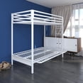 thumbnail image 4 of DHP Miles Twin over Futon Metal Bunk Bed with Ladder for Kids, 4 of 9
