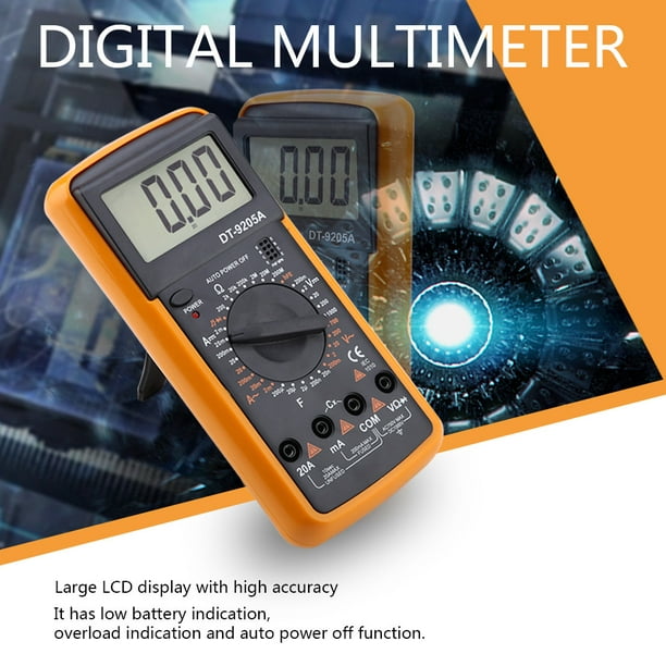 Multimètre Numérique LCD, Multimètre Numérique Multifonctionnel à  Performances Stables, Instruments à Haute Fiabilité Teste Les Diodes Pour  La Fréquence 