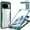 Darkgreen, variant on TECH CIRCLE for Google Pixel 10 / 10 Pro PC+TPU Case Built-in Screen Protector 360°Full-Body Clear Military Grade Shockproof Rugged Protective Hard Back Cover,Red